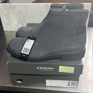 G-Star Raw Chelsea zip boot in suede grey.  Brand new, never worn.  Men’s size 8